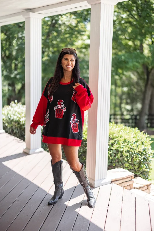 Sequin Uniform Black Gameday Sweatshirt Sequin Dress Trend