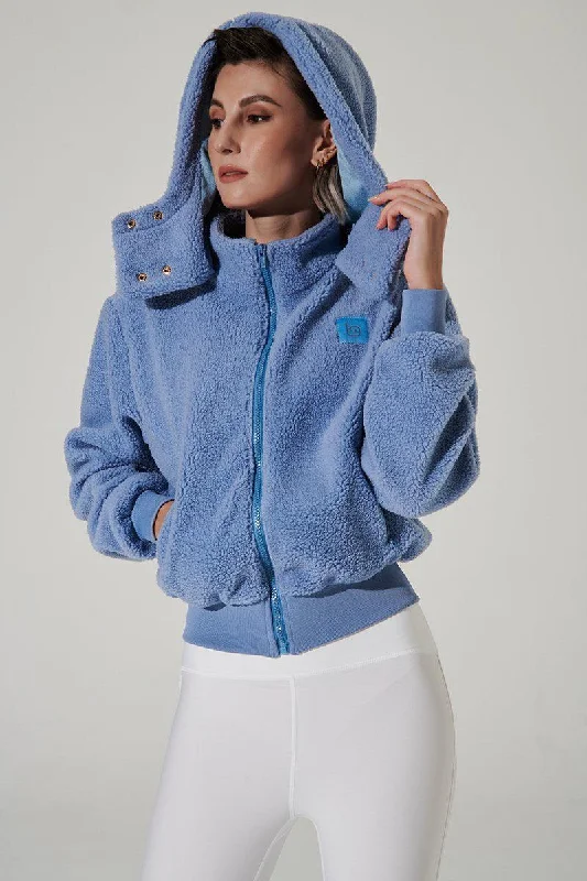 Women's fashion jackets saleTeddy Sherpa Jacket - Lichen Blue Women's fashion jackets sale