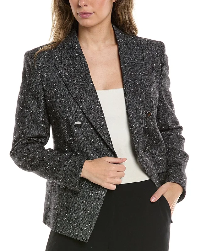 Hugo Boss Jocanah Linen-Blend Jacket Women’s Relaxed Blazer