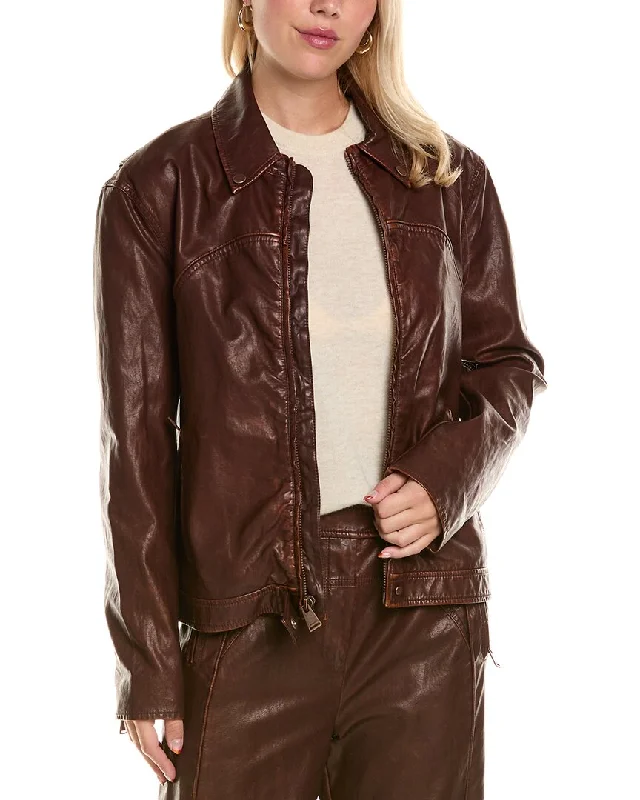 SIMKHAI Gem Moto Jacket Classic Blazer Style