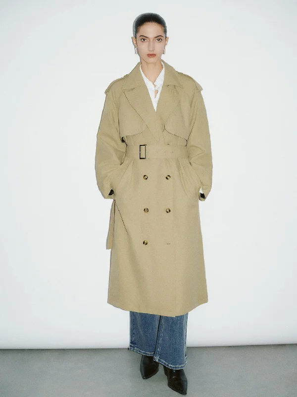 Double Breasted Trench Coat With Belt