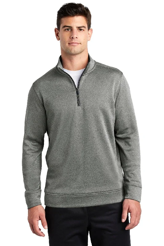 Sport-Tek  PosiCharge  Sport-Wick  Heather Fleece 1/4-Zip Pullover. ST263 Simple Hoodies for Women