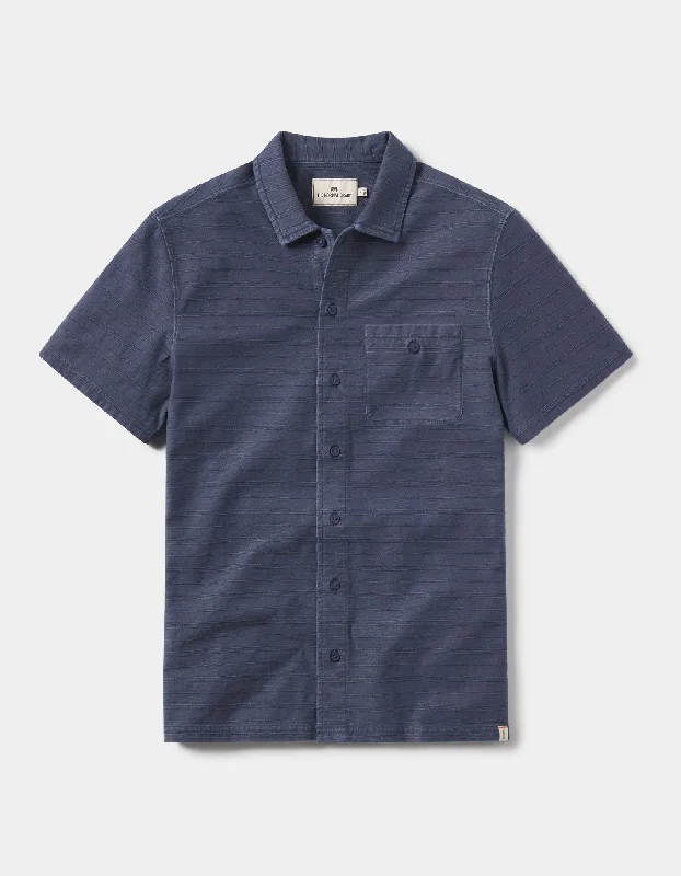 Sequoia Jacquard Button Down in Harbor Blue