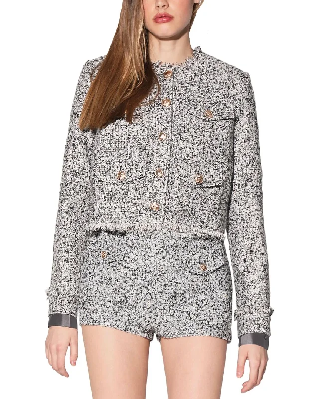 Walter Baker Bennet Crop Fit Jacket Button Detail Blazer