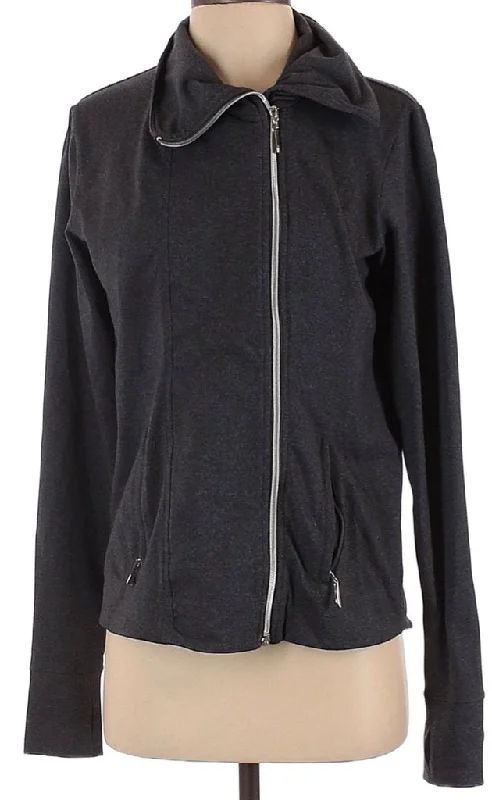 Jofit Charcoal Heather Asymmetrical Zip Jacket Size S MSP$110