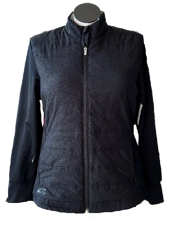 Adidas Golf Women's Black Speckled Full Zip Puffer Jacket Size XL MSP$168