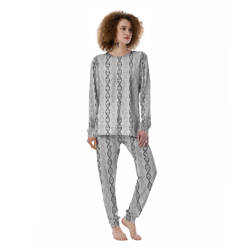 Cotton pajama setsDNA Strands Print Pattern Women's Pajamas Cotton pajama sets