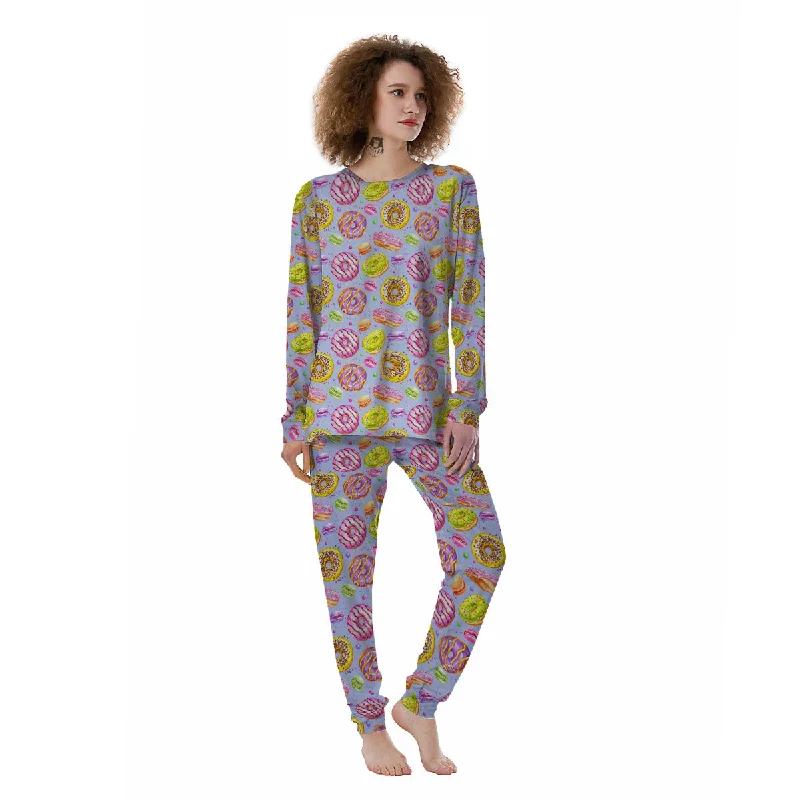 Expensive pajama setsDonuts Print Pattern Women's Pajamas Expensive pajama sets