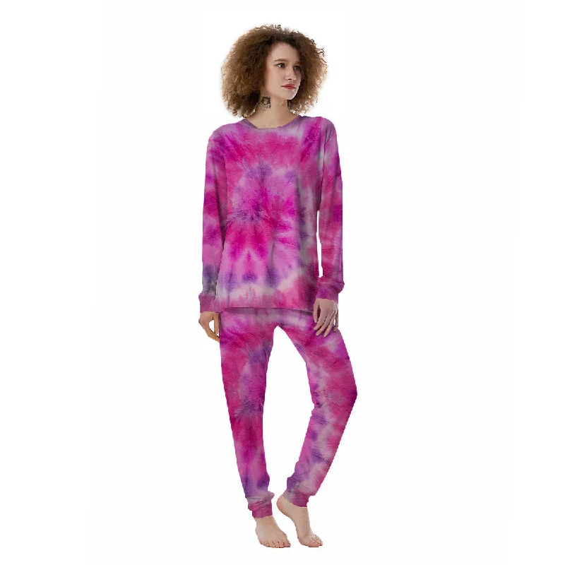 Zara pajama setsDouble Pink Tie Dye Print Women's Pajamas Zara pajama sets