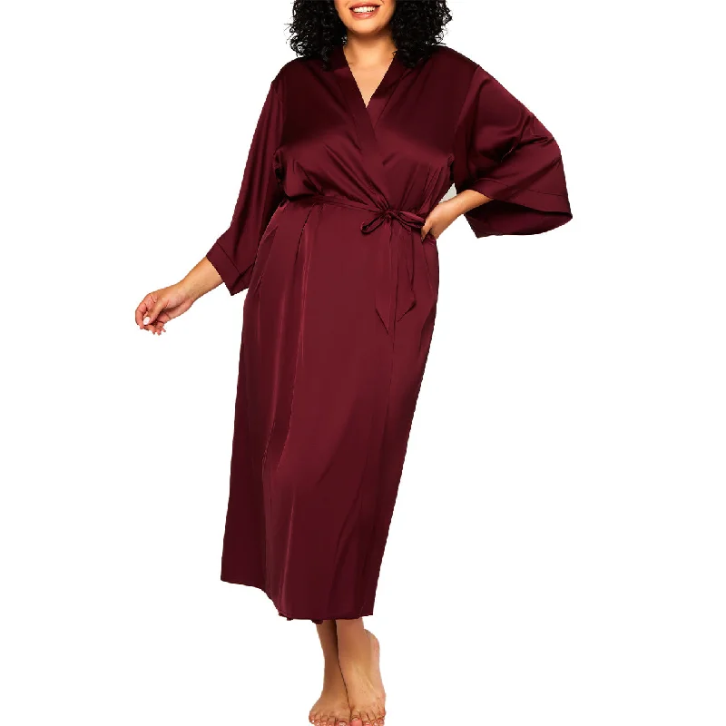 Unisex pajama setsSolid Satin Long Robe Plus Size Unisex pajama sets