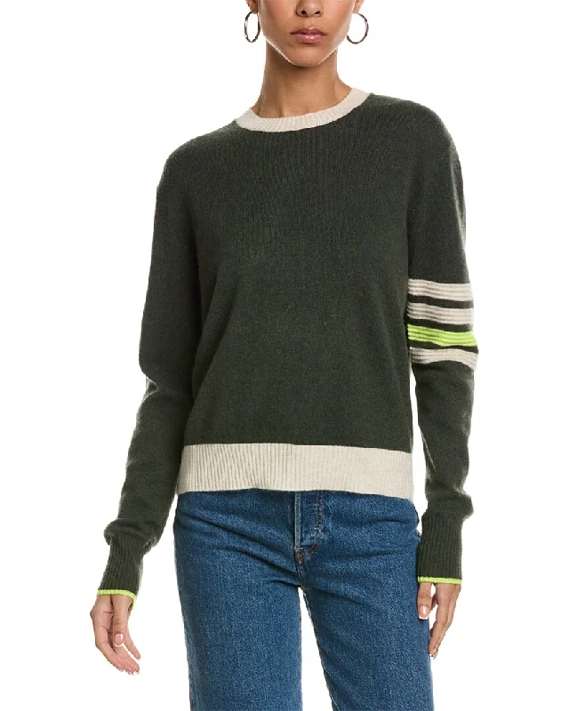 Elegant sweatersBrodie Cashmere Harvard Stripe Cashmere Sweater Elegant sweaters