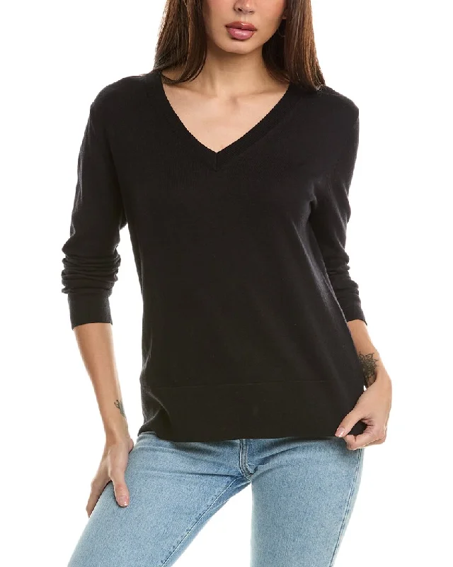 Thanksgiving sweatersHannah Rose Santa Monica Cashmere-Blend Pullover Thanksgiving sweaters