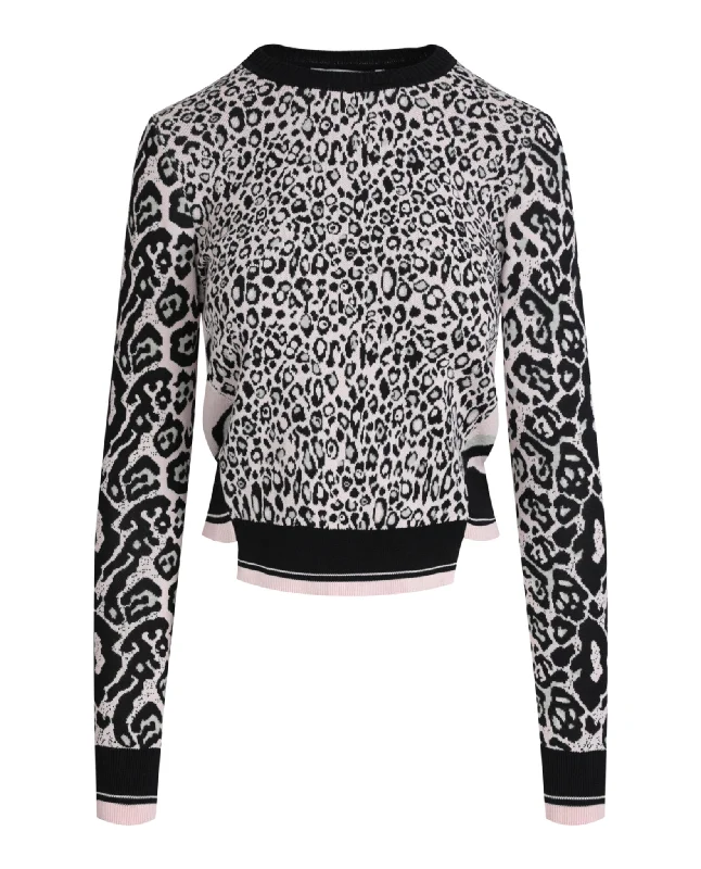 Zip-up sweatersLeopard-Print Woolblend Sweater Zip-up sweaters