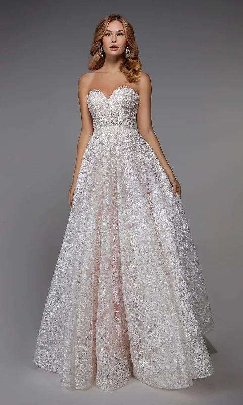 Rustic wedding dressesAlyce Paris - 7033 Beaded Lace Sweetheart Bridal Gown Mermaid Style Gown