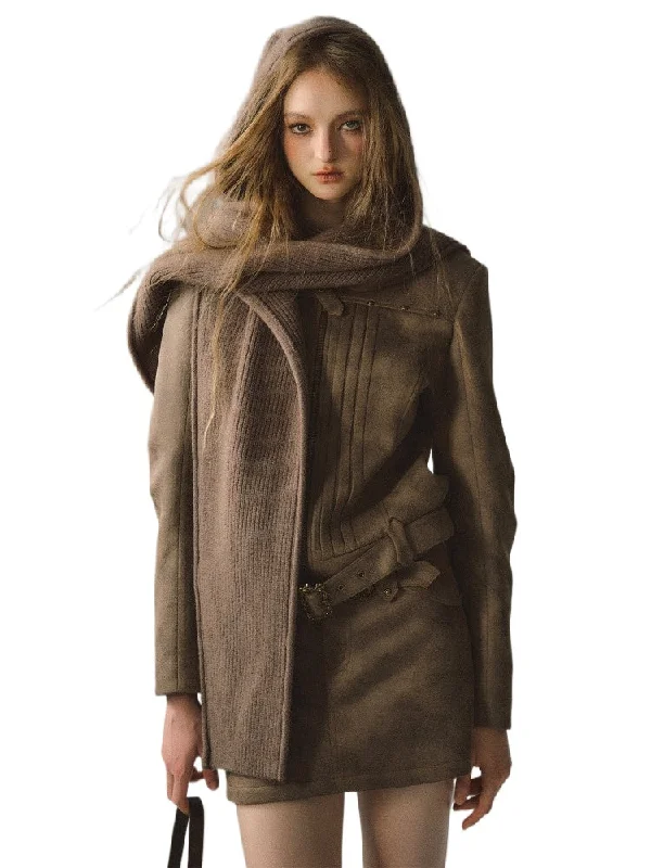 Earthy tone unclassified skirtsSuede Moto Jacket & Skirt Set Earthy tone unclassified skirts