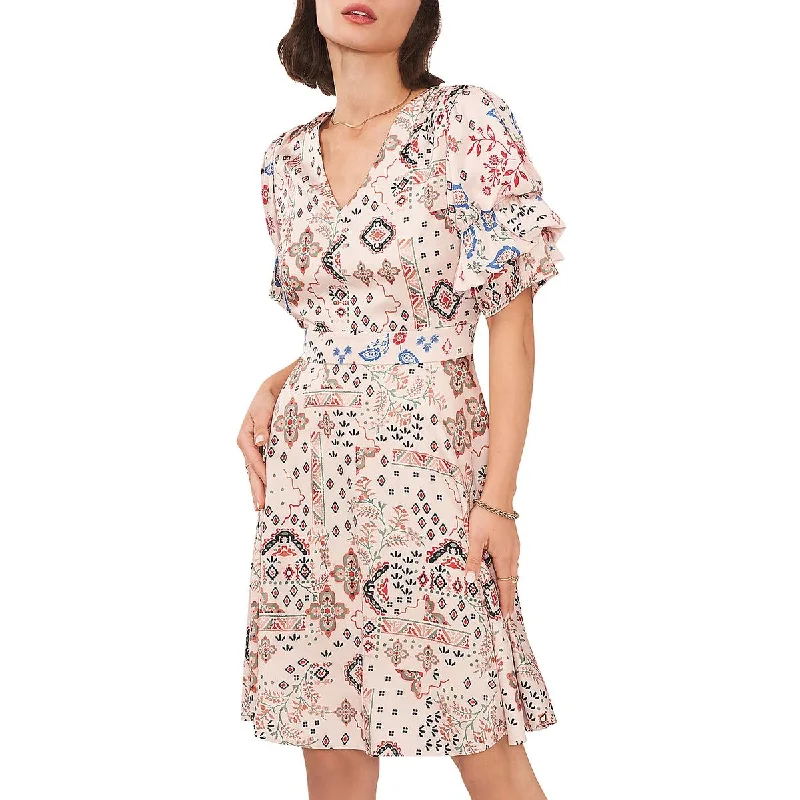 Women's trendy floral dresses sale1.State Womens Above Knee Printed Fit & Flare Dress Women's trendy floral dresses sale