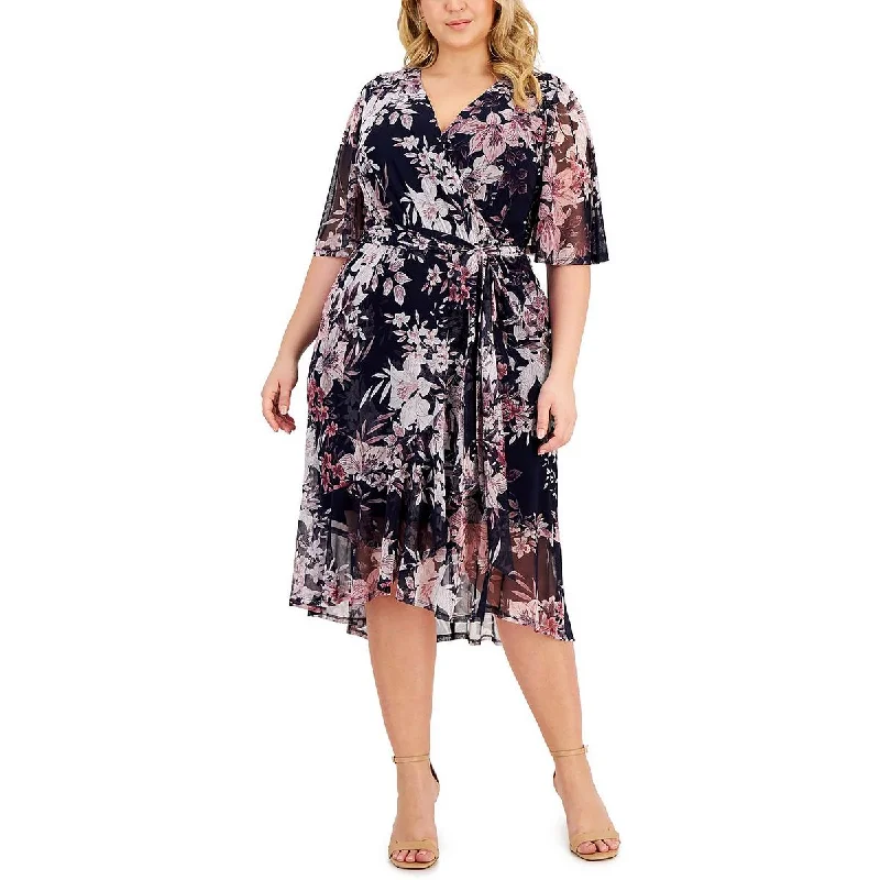 Lace floral dressesConnected Apparel Womens Plus Floral Long Wrap Dress Lace floral dresses