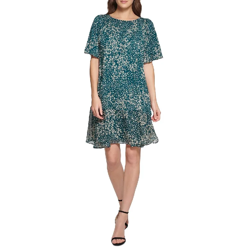 Boho floral dressesDKNY Womens Abstract Floral Gathered Neckline Shirtdress Boho floral dresses