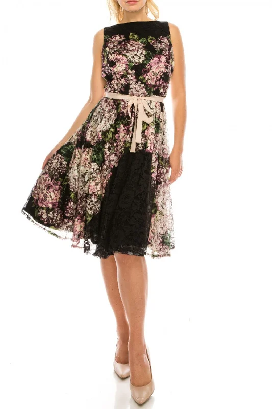 Romantic floral dressesGabby Skye - Floral Print And Lace A-line Dress 57417MGSC Romantic floral dresses