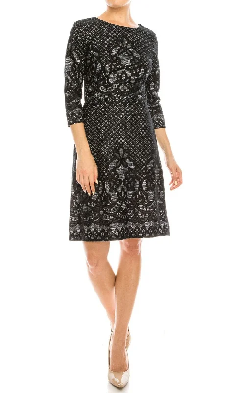 A-line floral dressesGabby Skye - Quarter Sleeve Heather Print Sheath Dress 18342MSC A-line floral dresses