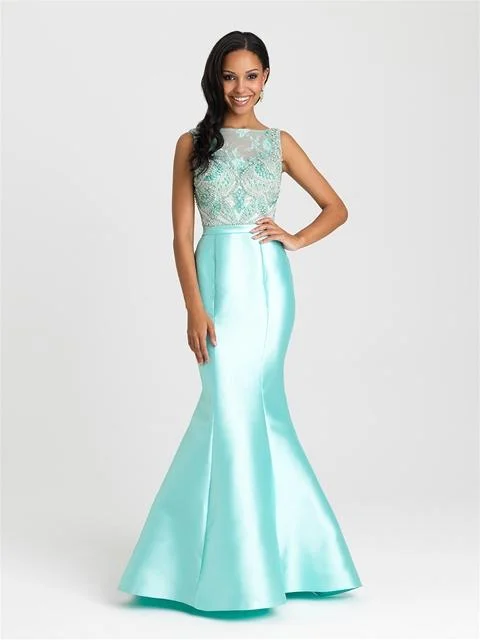 Budget-friendly floral dressesMadison James - Floral Embroidery Satin Mermaid Prom Dress 16-410SC Budget-friendly floral dresses