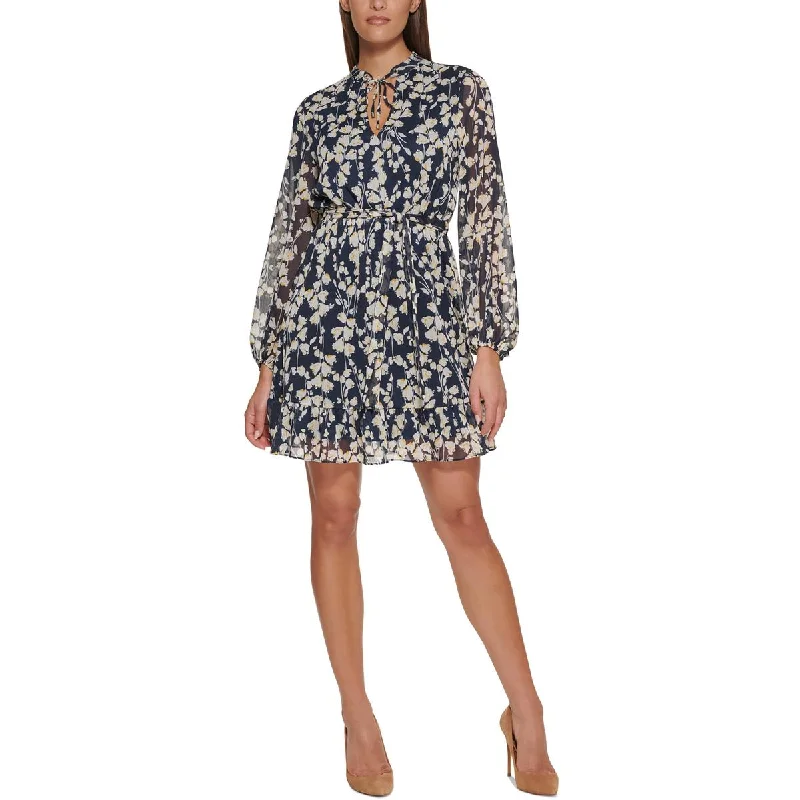 Shein floral dressesTommy Hilfiger Womens Floral Tie Neck Shirtdress Shein floral dresses