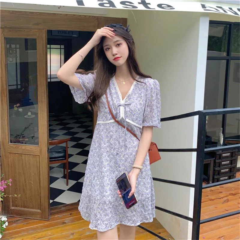 Best floral dresses for petitesWomen's Dresses Japanese Harajuku Retro Ladies Ulzzang Gentle Chiffon Floral Dress Female Korean Kawaii Cute Clothing For Women Best floral dresses for petites