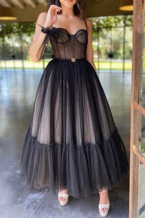 Summer unclassified dressesCelebrity Inspired Black A-Line Prom Dress Summer unclassified dresses