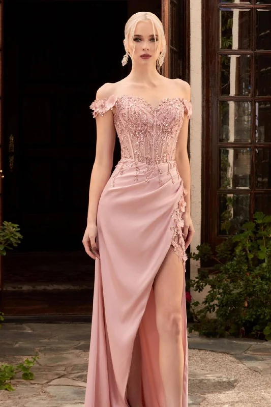 Winter unclassified dressesCharming Off-the-Shoulder Prom Dress Appliques With Split Winter unclassified dresses