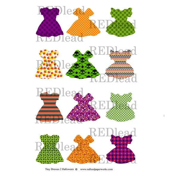 Ruffled unclassified dressesHalloween Tiny Dresses Collage Sheet 2 Ruffled unclassified dresses