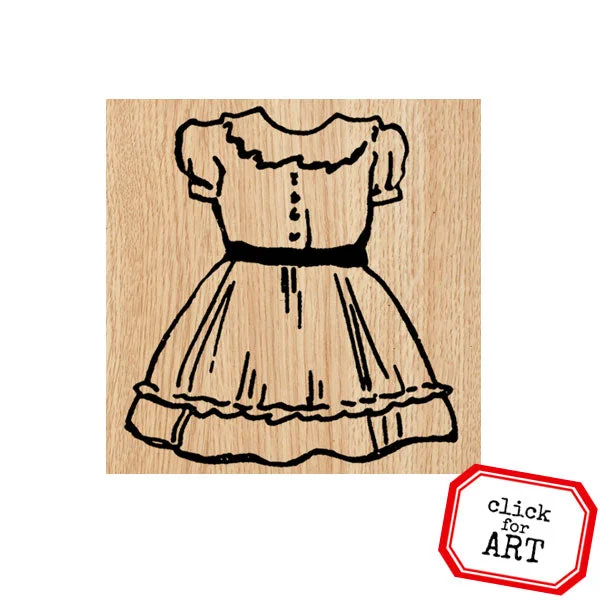 Pastel unclassified dressesDonna Dress Wood Mount Rubber Stamp Pastel unclassified dresses