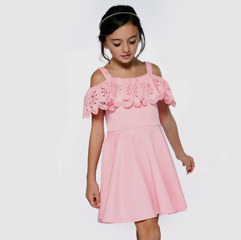 High-end unclassified dressesGirls: Pink Scuba Fit n Flare Dress High-end unclassified dresses