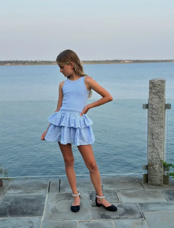 Vintage unclassified dressesGirls: Skies are Blue Tiered Dress Vintage unclassified dresses