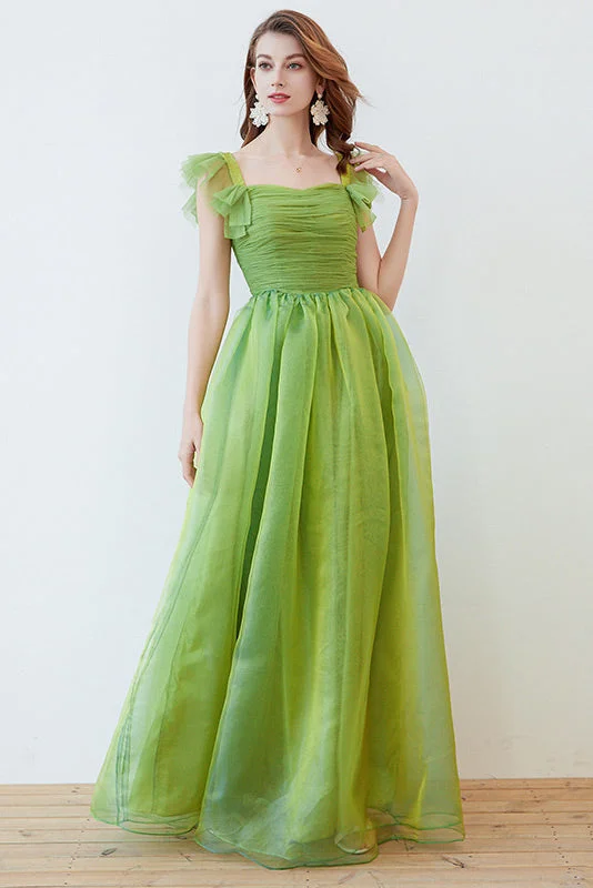 Open-back unclassified dressesGreen A-Line Prom Gown Evening Dress Open-back unclassified dresses