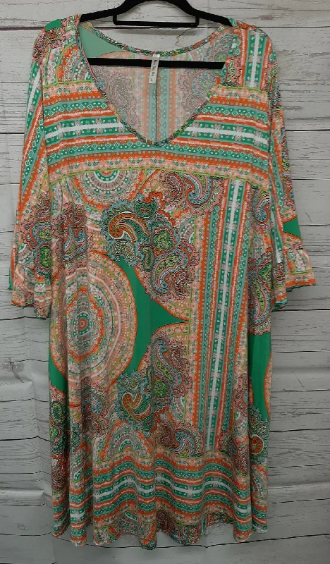 Unique unclassified dressesPSFU Green & Orange Beautiful Paisley Dress Unique unclassified dresses