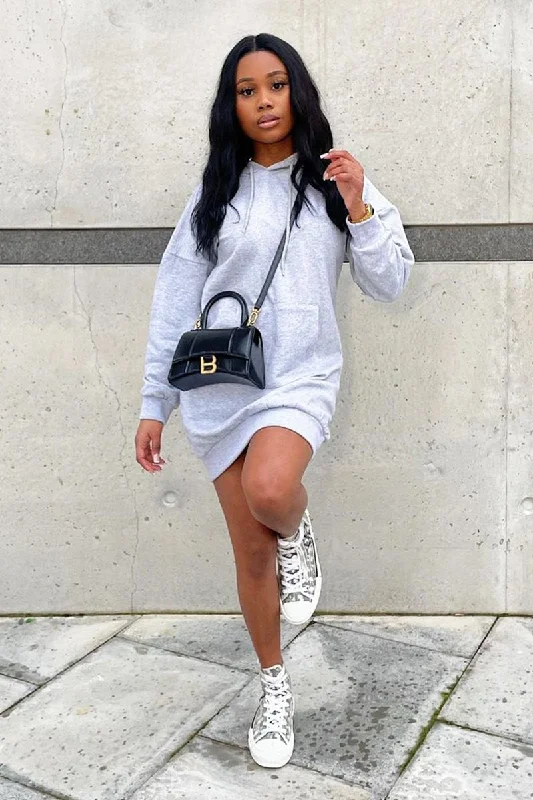 Everyday wear unclassified dressesGrey Oversized Hoodie Dress - Eimy Everyday wear unclassified dresses