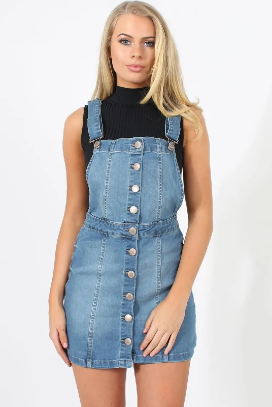 Affordable unclassified dressesMid Blue Dungarees Dress - Sunni Affordable unclassified dresses