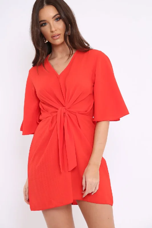 Travel unclassified dressesOrange Bow Tie Dress - Teagan Travel unclassified dresses