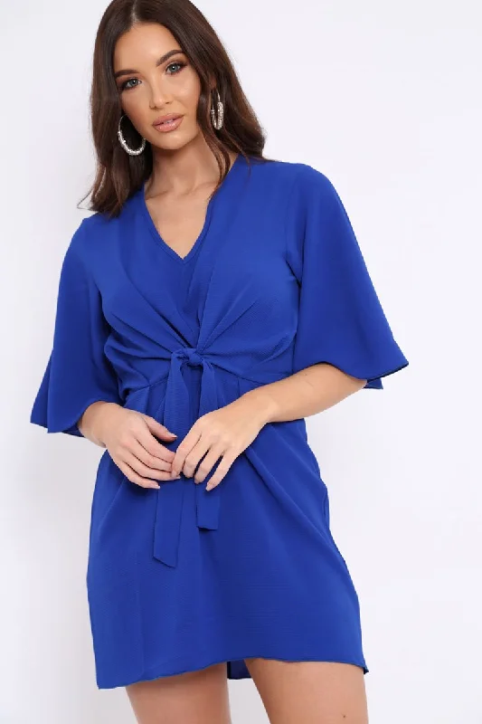 One-shoulder unclassified dressesRoyal Blue Bow Tie Dress - Teagan One-shoulder unclassified dresses