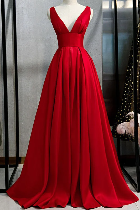 Gothic unclassified dressesSexy Plunging Red Backless Evening Prom Dresses Gothic unclassified dresses