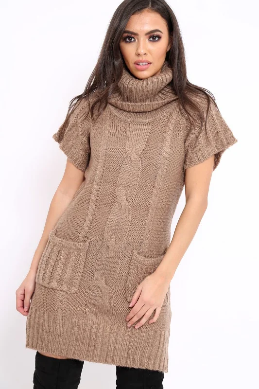 Y2K unclassified dressesStone Roll Neck Jumper Dress - Catrina Y2K unclassified dresses