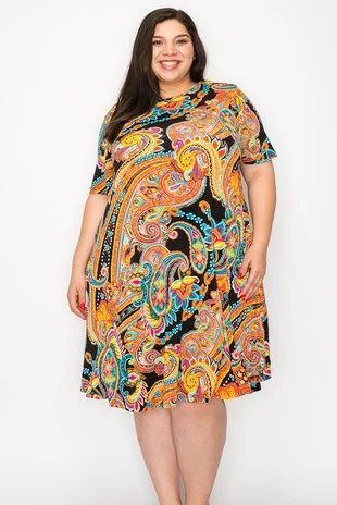 Flowy unclassified dressesStunning Bright Paisley Dress Orange Teal Flowy unclassified dresses