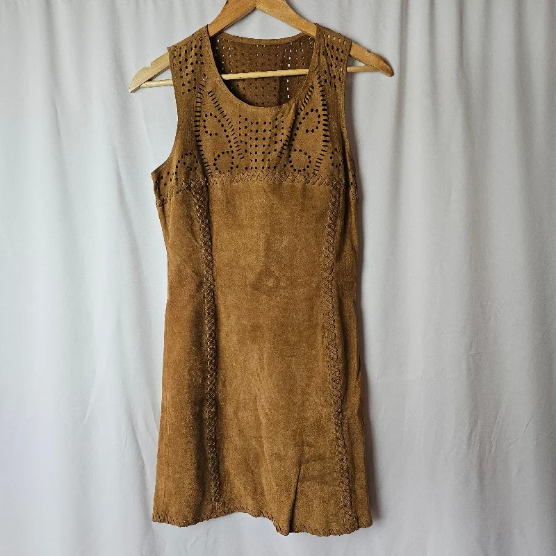 High-end unclassified dressesTan Suede Festival Dress. Size Small High-end unclassified dresses