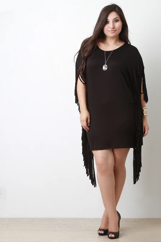 Plus size unclassified dressesJersey Knit Side Fringe Dress Plus size unclassified dresses