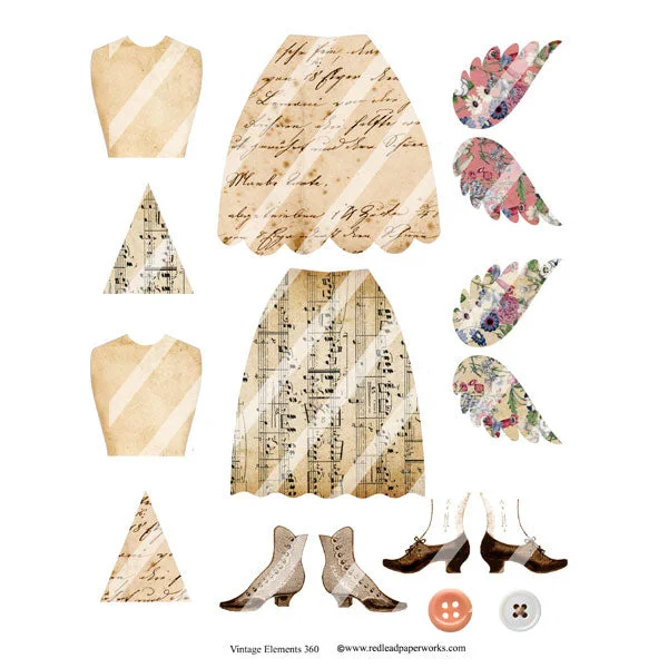 Silk unclassified dressesVintage Elements 360 Paper Dolls Collage Sheet Silk unclassified dresses