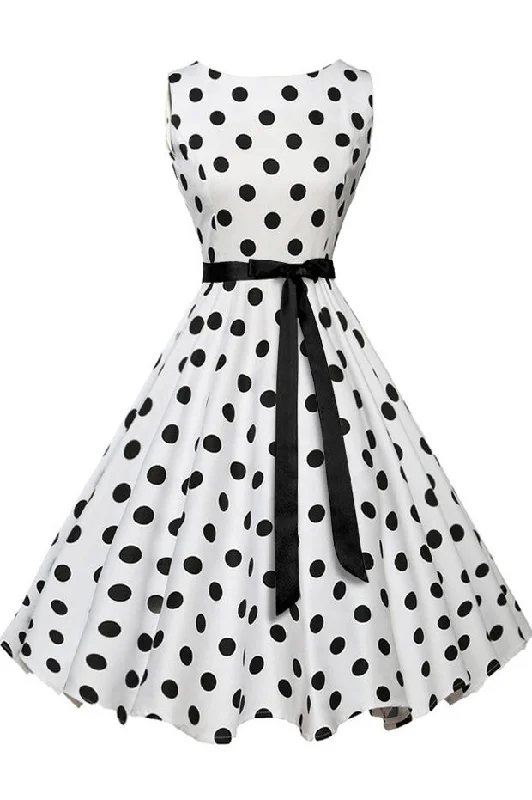 Travel unclassified dressesVintage Polka Dot Belted Dress Travel unclassified dresses