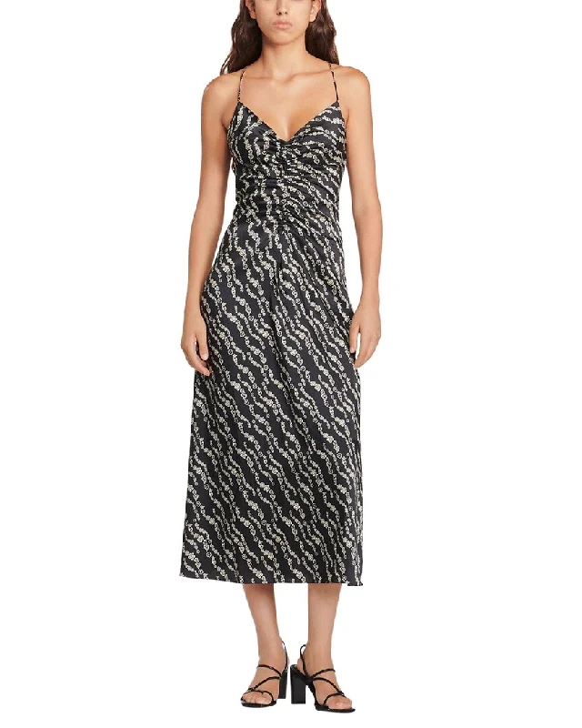 Sandro Woven Maxi Dress Floral A-line Skirt