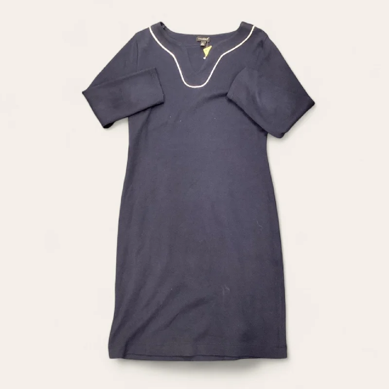 Dress Casual Midi By Talbots In Navy, Size: Xs Soft Pleated Midi