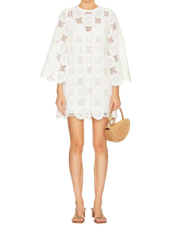 Junie Lace Tunic Dress In Ivory Lace Dress Glow